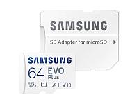 Карта памяти 64Gb Samsung EVO Plus 2021 (MB-MC64KA) (с адаптером)