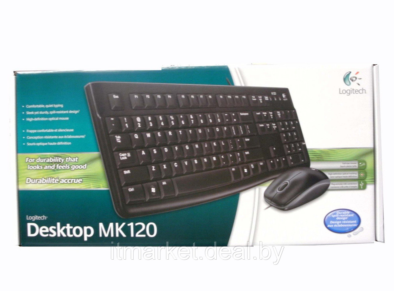 Клавиатура+мышь Logitech MK120 (920-002561) Black - фото 3 - id-p208973363
