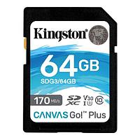 Карта памяти 64Gb Kingston Canvas Go Plus Class 10 (SDG3/64GB)