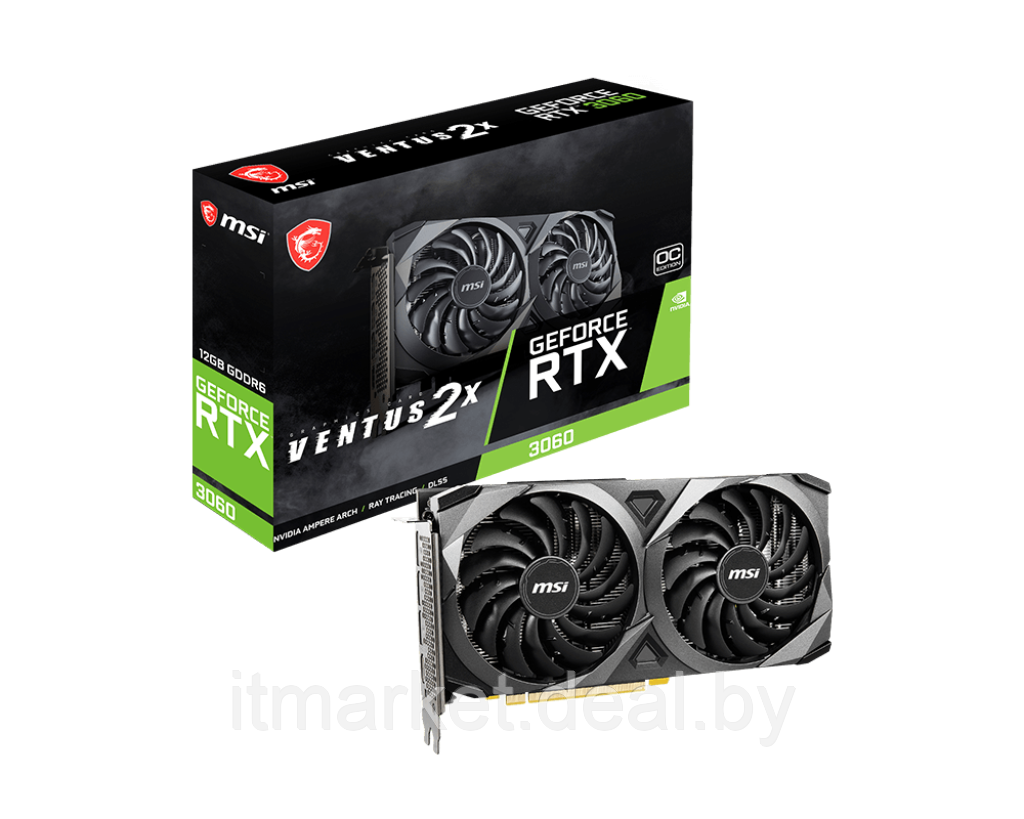 Видеокарта MSI RTX 3060 (RTX 3060 VENTUS 2X 12G OC) - фото 1 - id-p208992148