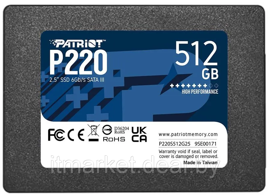 Жесткий диск SSD 512Gb Patriot P220 (P220S512G25) - фото 1 - id-p208992151