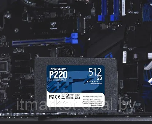 Жесткий диск SSD 512Gb Patriot P220 (P220S512G25) - фото 4 - id-p208992151