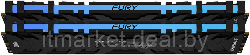 Модуль памяти 16Gb (2*8Gb) Kingston FURY Renegade RGB (KF432C16RBAK2/16) - фото 2 - id-p208984237