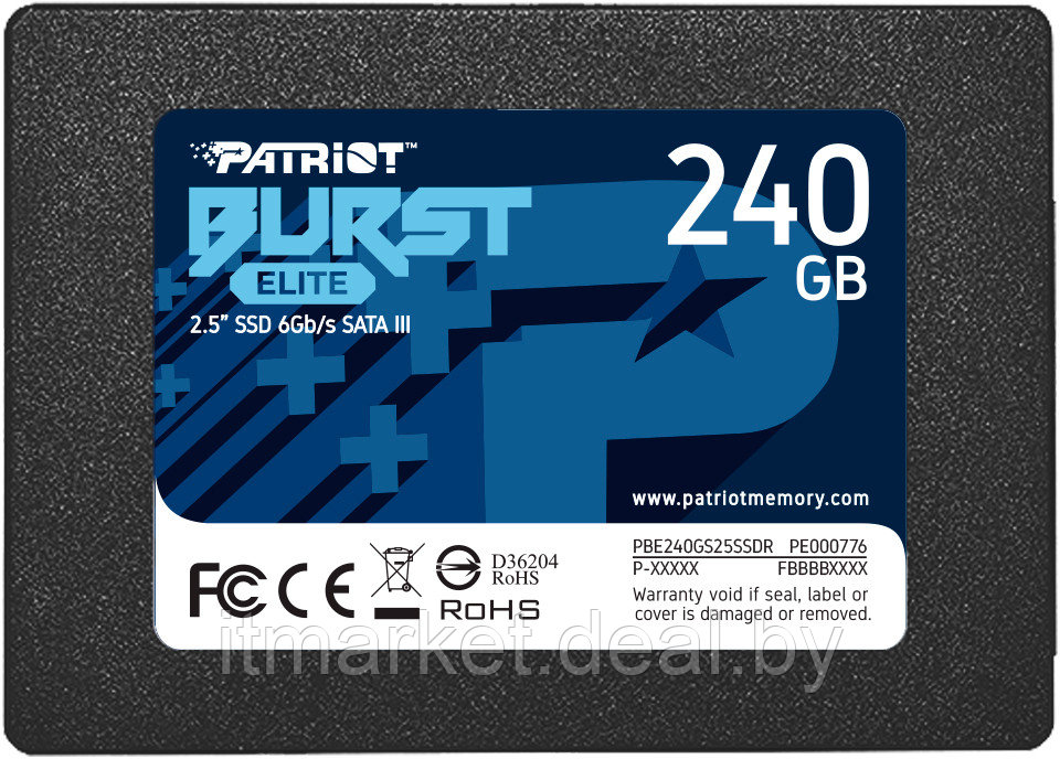 Жесткий диск SSD 240Gb Patriot Burst Elite (PBE240GS25SSDR) - фото 1 - id-p208983267