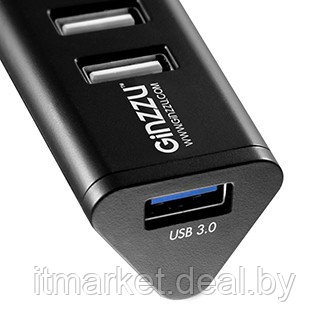 Разветвитель USB GINZZU GR-315UAB 7port (1xUSB3.0+6xUSB2.0)+adapter - фото 3 - id-p208973464