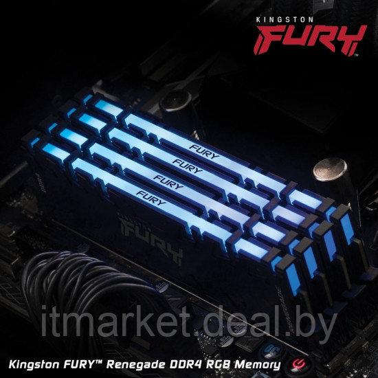 Модуль памяти 8Gb Kingston FURY Renegade RGB (KF432C16RBA/8) - фото 5 - id-p208984275