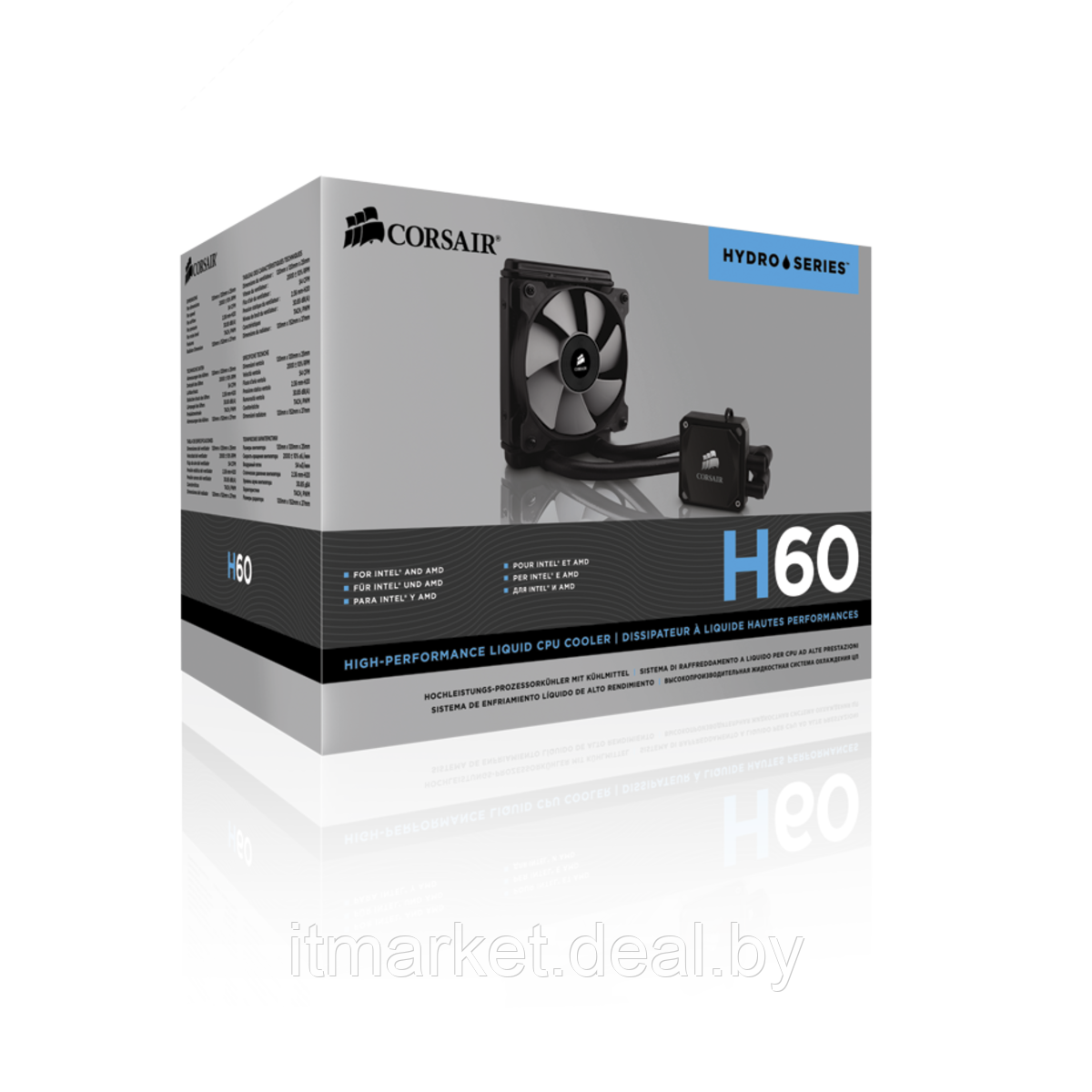 Система водяного охлаждения Corsair Hydro H60 High Performance Liquid CPU Cooler (CW-9060007-WW) - фото 6 - id-p208979336