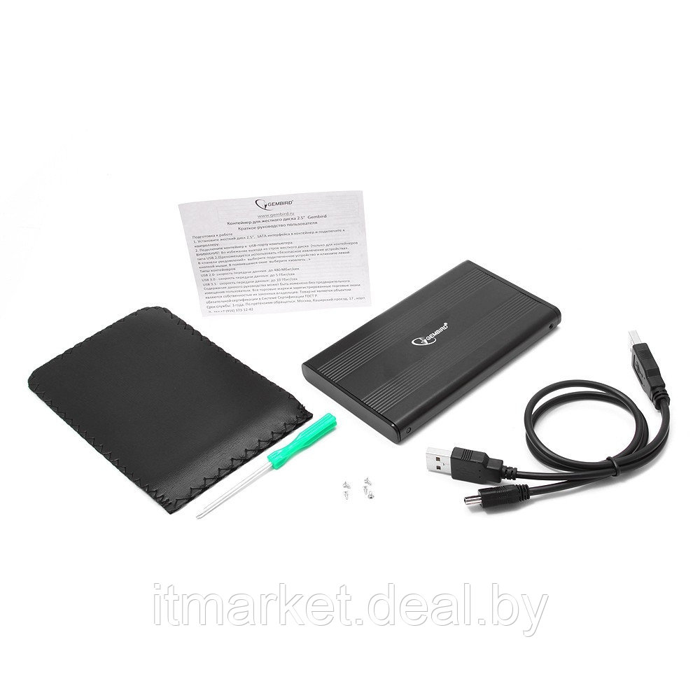 Бокс для внешнего подключения HDD Gembird EE2-U2S-5 for 2.5" SATA USB2.0 - фото 2 - id-p208973485