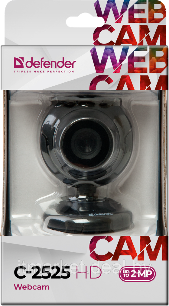 Веб-камера Defender C-2525HD 2МП, кнопка фото - фото 3 - id-p208979340