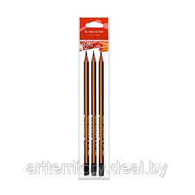 Набор карандашей трехгранных DELI 37014 (3 штуки, НВ)
