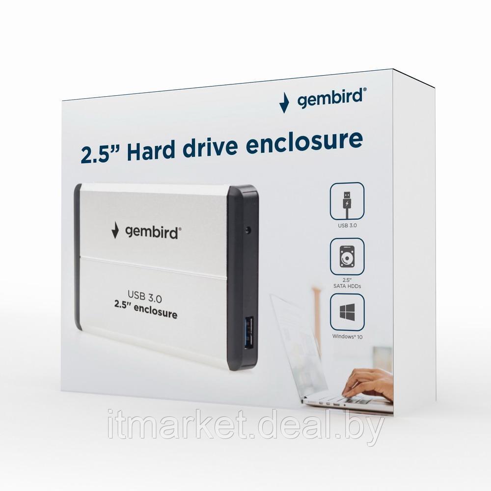 Бокс для внешнего подключения HDD Gembird EE2-U3S-2-S (2.5"hdd SATA, USB3.0, silver) - фото 5 - id-p208973487