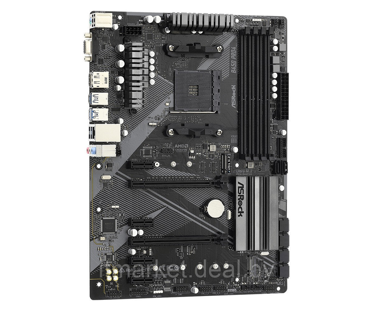 Материнская плата AsRock B450 Pro4 R2.0 - фото 4 - id-p208983308