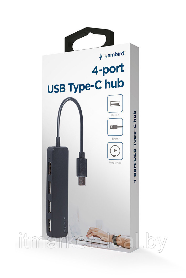 Разветвитель USB Gembird UHB-CM-U2P4-01 - фото 3 - id-p208991263