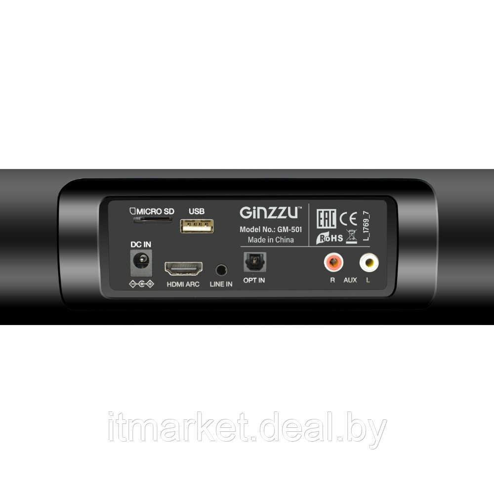 Саундбар GINZZU GM-501 (2x10W/HDMI/RCA/Optical/USB/TF/ДУ (2.0)) - фото 5 - id-p208981380