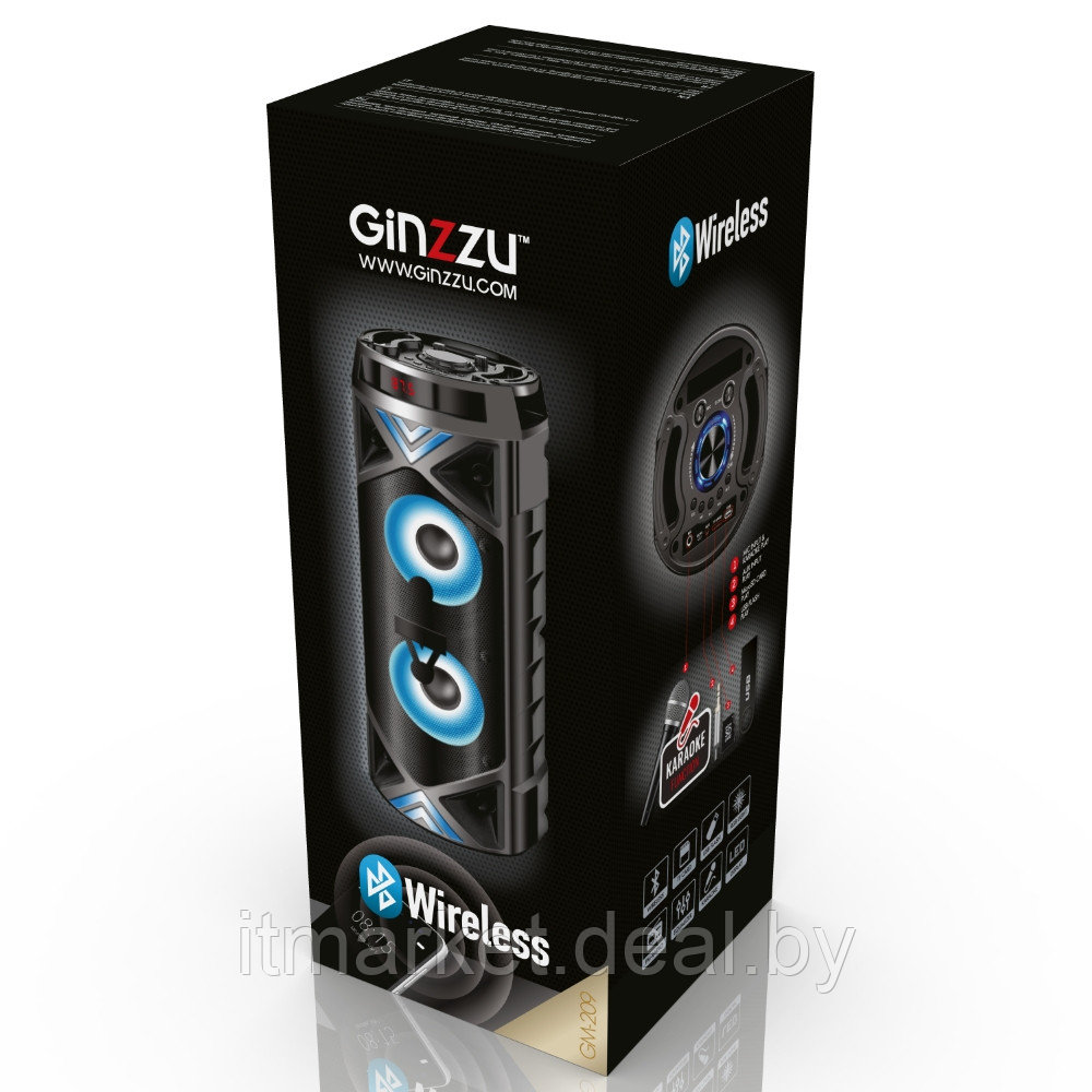 Колонка для вечеринок Ginzzu GM-209 - фото 4 - id-p208978406