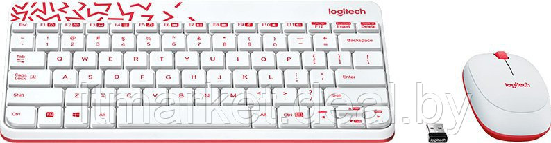 Беспроводной набор клавиатура+ мышь Logitech Wireless Combo MK240 Nano (920-008212) White - фото 1 - id-p208973546