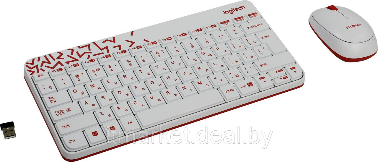 Беспроводной набор клавиатура+ мышь Logitech Wireless Combo MK240 Nano (920-008212) White - фото 3 - id-p208973546