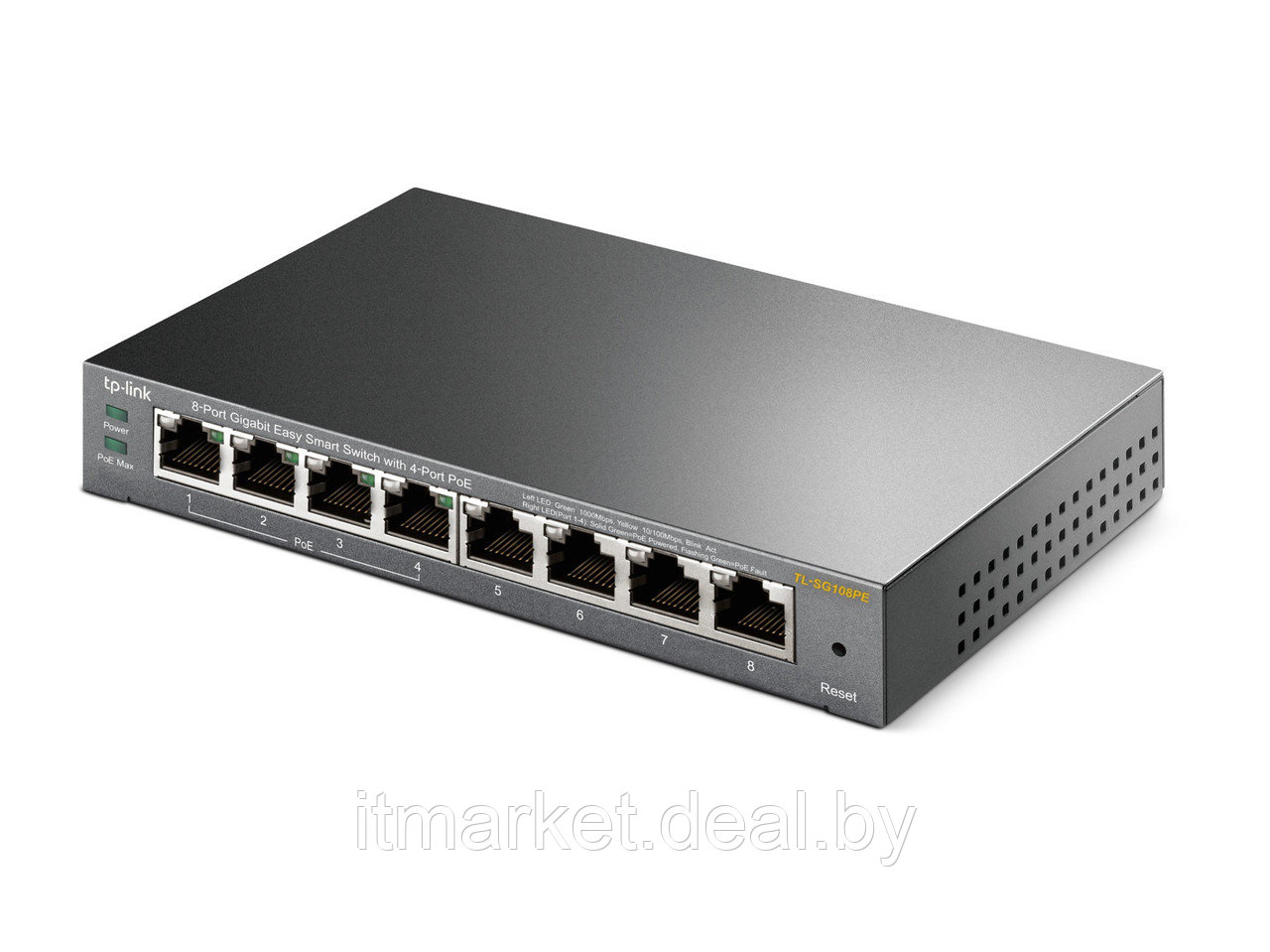 Коммутатор TP-Link TL-SG108PE (8x GLAN PoE, EasySmart) - фото 4 - id-p208973571