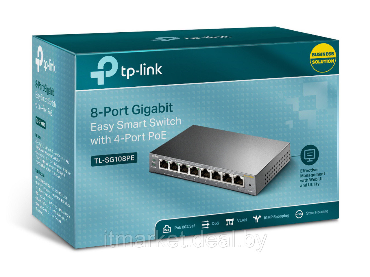 Коммутатор TP-Link TL-SG108PE (8x GLAN PoE, EasySmart) - фото 5 - id-p208973571