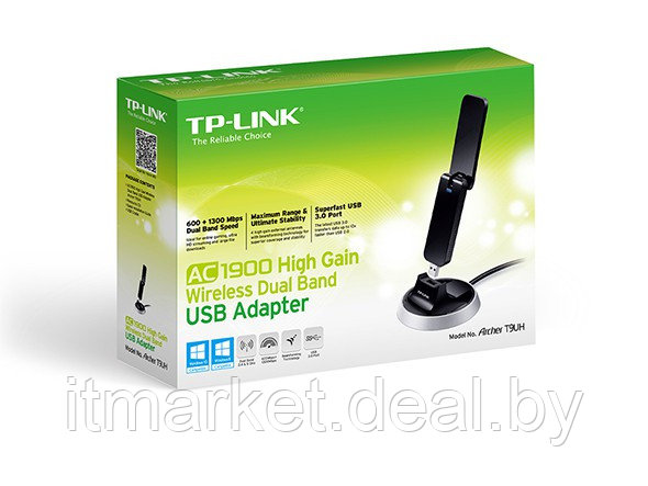 Сетевой адаптер Wi-Fi TP-Link Archer T9UH (1300Mbit/s, 2.4 GHz +5 GHz, USB 3.0) - фото 5 - id-p208973622