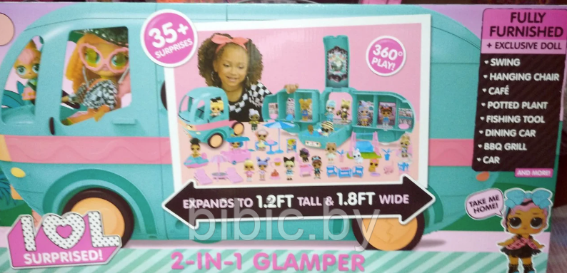 Детский игрушечный Автобус ЛОЛ Глемпер LOL glamper, игровой кукольный автобус для девочек c 35+ сюрпризами - фото 5 - id-p208993176