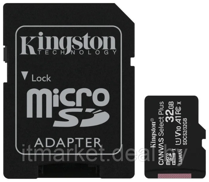 Карта памяти 32Gb Kingston Canvas Select (SDCS2/32GB) - фото 1 - id-p208981484