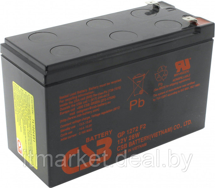 Аккумулятор для ИБП 7.2Ah CSB GP 1272 28W F2 - фото 2 - id-p208983444