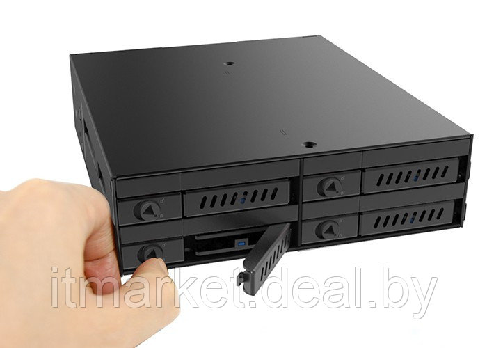 Мобильное шасси Chieftec CMR-425 HotSwap 4x2.5" HDD/SSD in 5.25" - фото 1 - id-p208973665