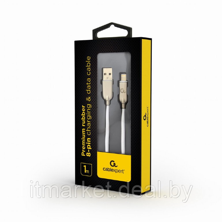 Кабель Cablexpert CC-USB2R-AMLM-1M-W 1m White (8-pin Lightning вилка - USB Type-A вилка) - фото 2 - id-p208977533