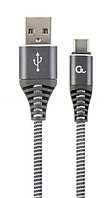 Кабель Cablexpert CC-USB2B-AMCM-1M-WB2 1m Grey/White