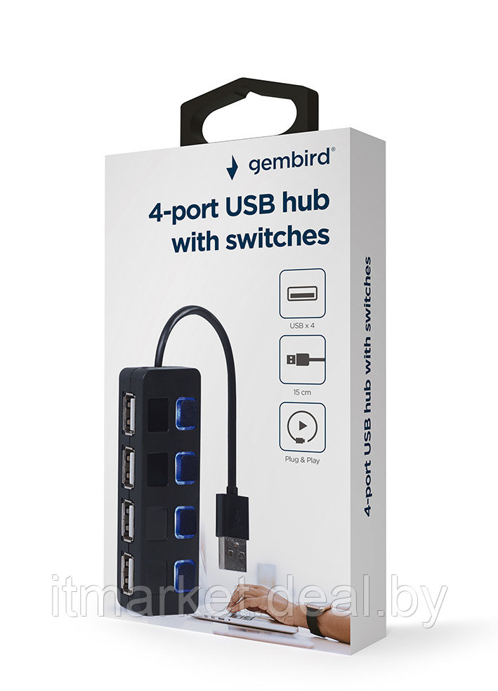 Разветвитель USB Gembird UHB-U2P4-05 - фото 5 - id-p208991417