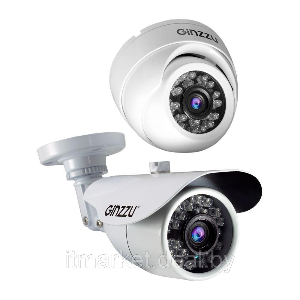 Комплект видеонаблюдения GINZZU HK-428D (4ch, 5MP, HDMI, 1ул+1куп кам 5.0Mp, IR20м) - фото 2 - id-p208977589