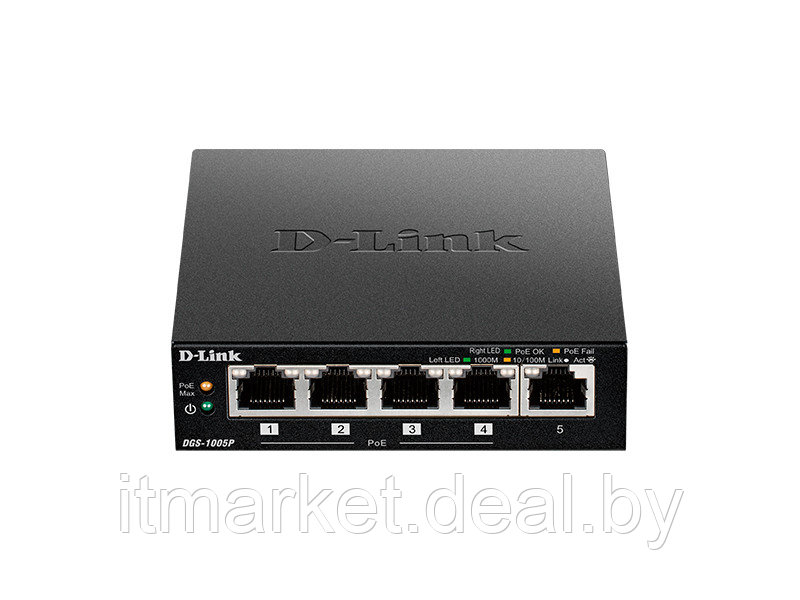 Коммутатор D-Link DGS-1005P/A1A - фото 1 - id-p208992482