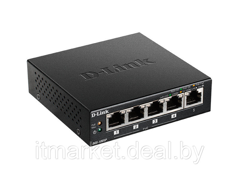 Коммутатор D-Link DGS-1005P/A1A - фото 2 - id-p208992482