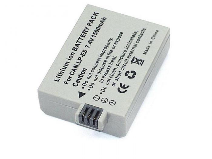 Аккумулятор Vbparts LP-E5 7.4V 1500mAh для Canon EOS 1000D 077131 - фото 1 - id-p208993477