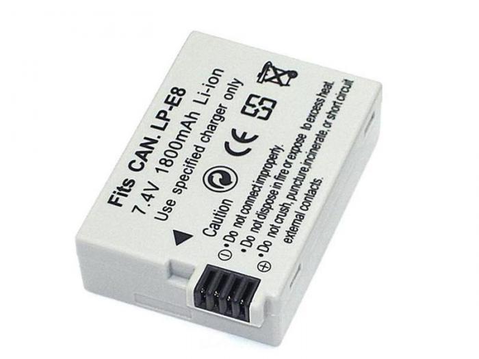 Аккумулятор Vbparts LP-E8 7.4V 1800mAh Li-ion для Canon EOS 550D 077137 - фото 1 - id-p208993478