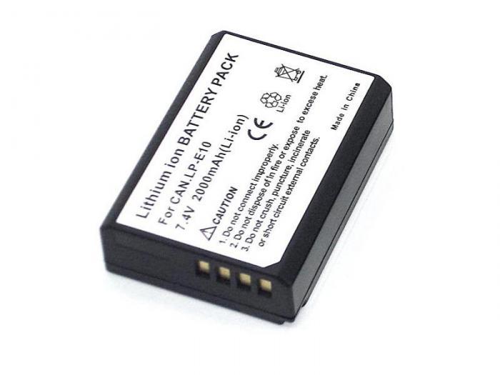 Аккумулятор Vbparts LP-E10 7.4V 2000mAh Li-ion для Canon EOS 1100D 077140 - фото 1 - id-p208993482