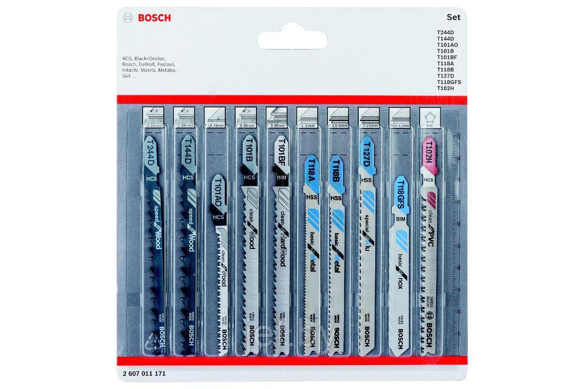 Набор пилок лобзик универсальный 10 шт BOSCH 2607011171