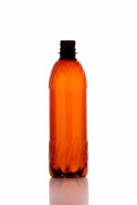 Бутылка пластиковая ПЭТ  0,5 л. коричневая с крышкой (210 шт/упак)