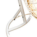 Кресло-кокон подвесное двухместное "Магна" белое с бежевой подушкой, фото 3