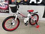 Детский велосипед Delta Prestige 18"+ шлем 2020 (белый/красный/черный) с матовой магниевой рамой и обычными, фото 2