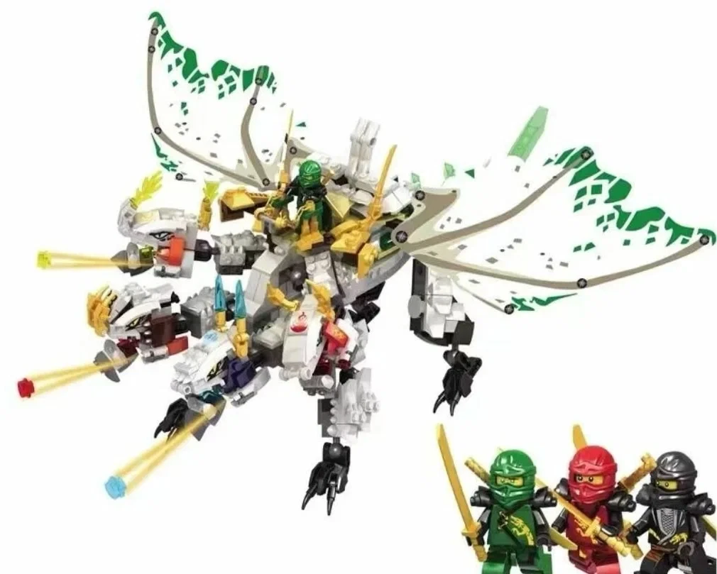 Конструктор Ниндзяго "Ультра дракон" 755 деталь аналог Лего - фото 4 - id-p209009208