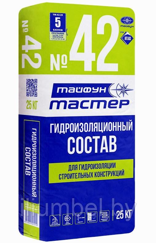 Тайфун Мастер №42 смесь сухая гидроизоляционная 25кг - фото 1 - id-p209011396