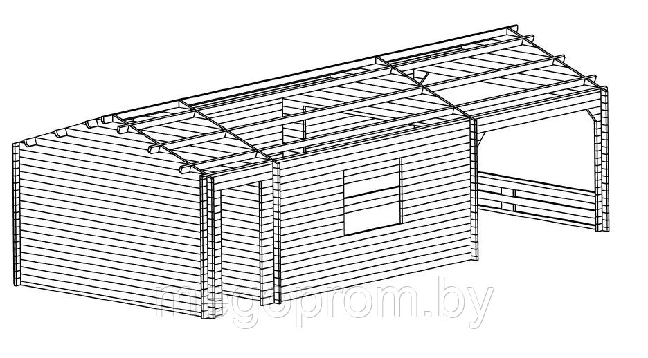 Дачный домик 35m² / 6,9 x 7,8 m / 110*140mm - фото 2 - id-p29648763