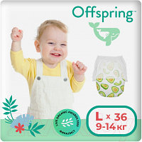 Подгузники-трусики детские Offspring L 9-14кг Авокадо / OF02LAVO