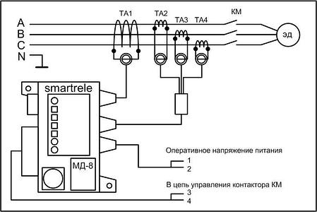 Реле защиты и мониторинга МД-8, фото 2