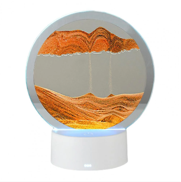 Лампа- ночник "Зыбучий песок" с 3D эффектом Desk Lamp (RGB -подсветка, 7 цветов) / Песочная картина - фото 8 - id-p209020253