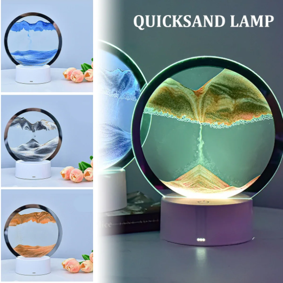 Песочная картина Зыбучий песок с 3D эффектом Desk Lamp (RGB -подсветка, 7 цветов) - фото 5 - id-p209020396