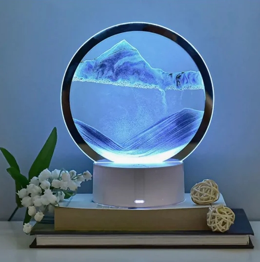 Песочная картина Зыбучий песок с 3D эффектом Desk Lamp (RGB -подсветка, 7 цветов) - фото 7 - id-p209020396