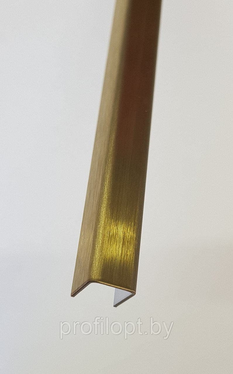 Фриз для плитки из нержавеющей стали 10 мм. цвет Золото Шлифованное, 270 см - фото 1 - id-p209021998